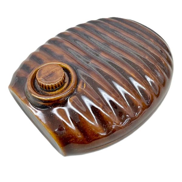 陶器製湯たんぽ 袋付き 昭和レトロ