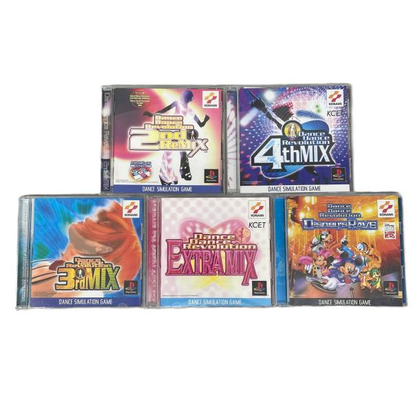 ダンスダンスレボリューション シリーズ計5点まとめセット コナミ PlayStation用ゲームソフ...