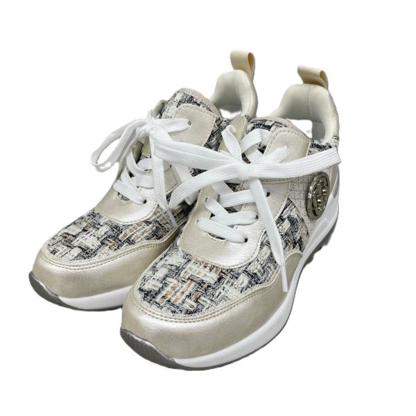 ラウンドメタルパーツ ウエッジソールスニーカー MUUM ムーム 24 ホワイト系 スニーカー