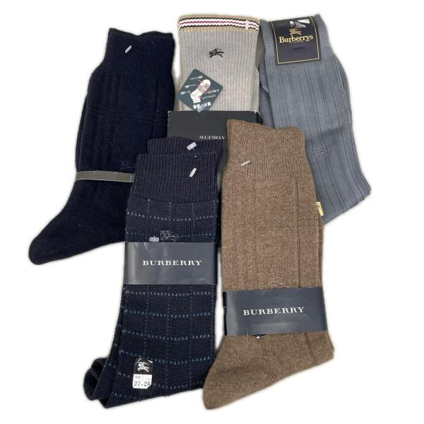 バーバリー BURBERRY 靴下5足まとめセット 25-28cm
