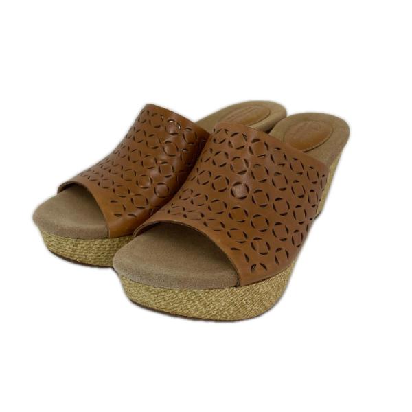 クラークス Clarks ウェッジヒールサンダル パンチングレザー サイズ UK5