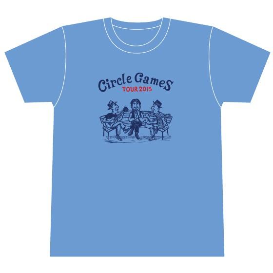 Circle Games TOUR 2015 斉藤哲夫 松田幸一 金森幸介  Tシャツ　（青）