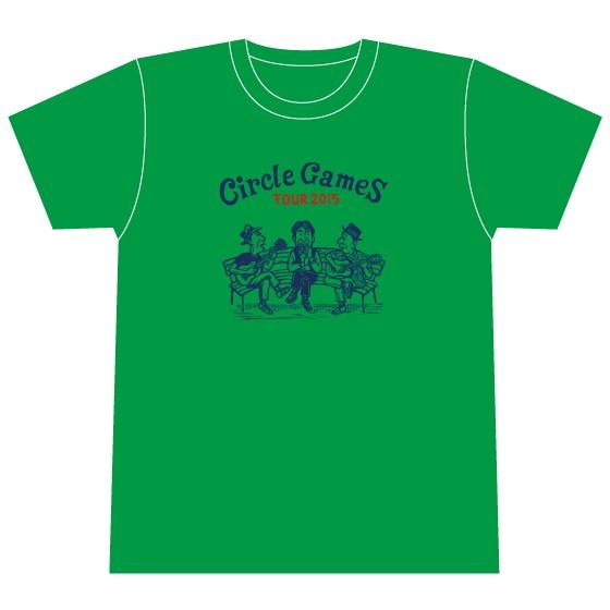 Circle Games TOUR 2015 斉藤哲夫 松田幸一 金森幸介  Tシャツ　（緑）