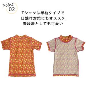 キッズ 水着 女の子 セパレート Tシャツ ビ...の詳細画像4