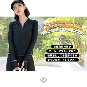 ラッシュガード レディース 長袖 水着 体型カ...の詳細画像1