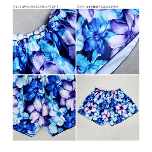 レディース 体型カバー 花柄 ショートパンツ ...の詳細画像5