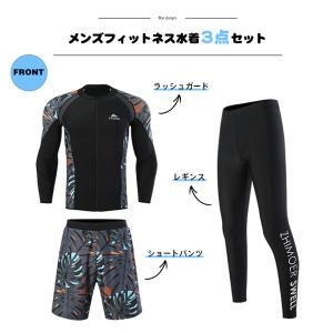 新作登場! フィットネス水着 メンズ ラッシュ...の詳細画像1