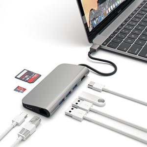 Satechi 充電用パススルー Type C 4k HDMI出力 カードリーダー USB3.0ポー...