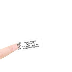 マットフロストクリアアドレスラベル ネームバッジ ファイルフォルダーラベルステッカー Niimbot D11ラベルメーカー用