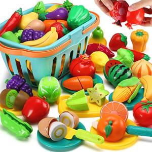 70 PCS Cutting Play Food Toy for Kids Kitchen  Pre...