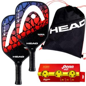 HEAD Radical Tour クラシック グラファイト パドル2個セット ツアーチーム巾着バッグ付き 3個パック ペンアウトドアピ 並行輸入の商品画像