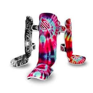 Sanabul Funk Strike フック&amp;ループストラップ すね当て 紫の渦巻き S/M 並行輸入