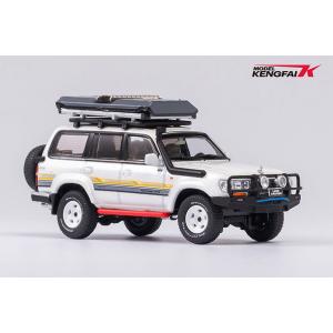 ミニカー KENGFAI 1/64 Land Cruiser Pearl White roof ra...