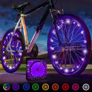 Activ Lifeアクティブライフ 自転車スポークライト2輪分 紫 ビーチサイクリング マウンテンバイク BMXのトリック ロードバイク リカンベン