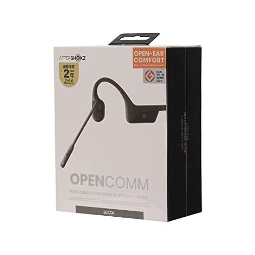 Aftershokz アフターショックス OpenComm(ブラック) 骨伝導ヘッドセット AFT-...