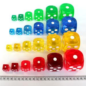 アクリルカラードットダイス　6面体（約19mm）