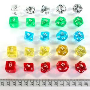 アクリルカラーナンバーダイス　8面体（約22mm）