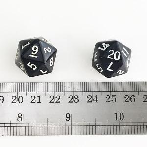 変則ユリアナンバーダイス　20面体ブラック（約20mm）