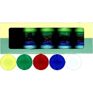 直径27mm。プラスチック製【POKER CHIP P-21】プラスチック製ポーカーチップ　5色組み...