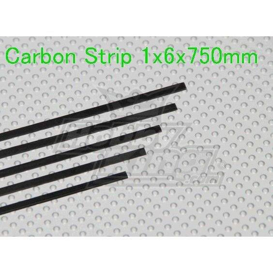 カーボンストリップ 1x6x750mm (5pcs/set)★ホビーショップ青空