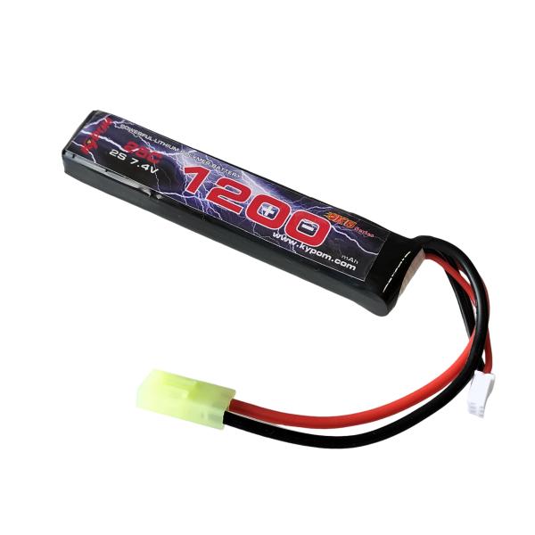 Kypom S電動ガン 7.4V 1200mAh 25C50C リポ）★ミニタミヤ コネクター 電動...