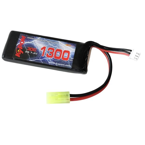 no2 Kypom S電動ガン 7.4V 1300mAh 30C60C リポ★ミニタミヤ コネクター...