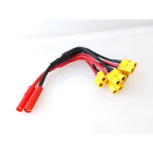 kypom HXT 4mm ⇔ XT60 メス 並列コネクター 6分岐★ホビーショップ青空