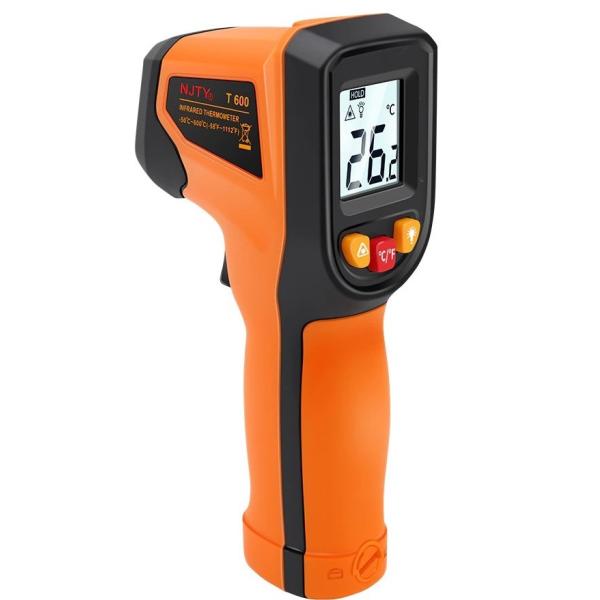 NJTY レーザー 赤外線 温度計 -50~600℃ T600 非接触 温度計 ガンハンドル デジタ...