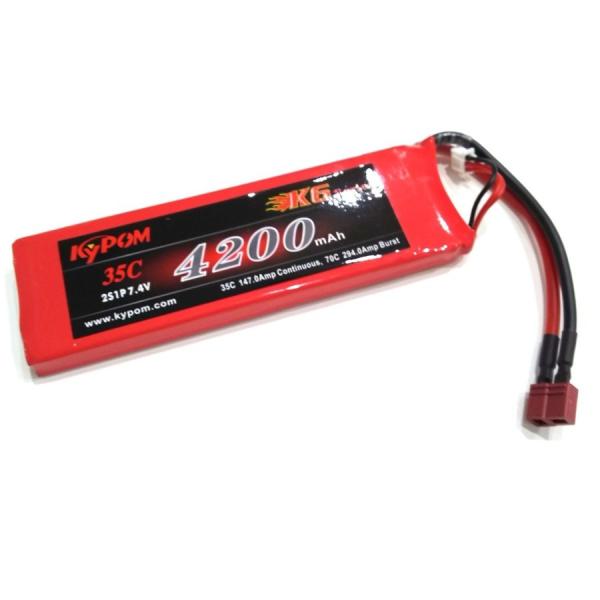 Kypom K6 7.4V 4200mAh 35C70C リポ バッテリー★ホビーショップ青空