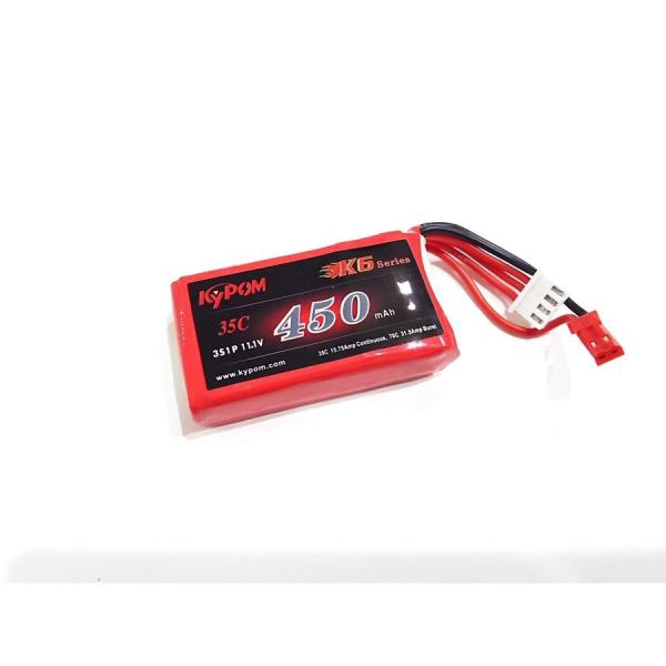 Kypom K6 11.1V 450mAh 35C70C リポ バッテリー★ホビーショップ青空