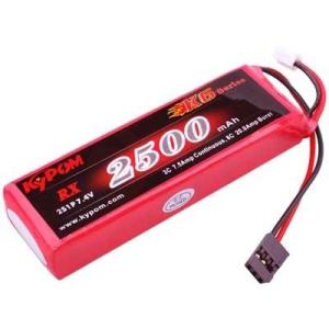 Kypom K6 7.4V 2500mAh 角 受信機用 リポ バッテリー☆ホビーショップ