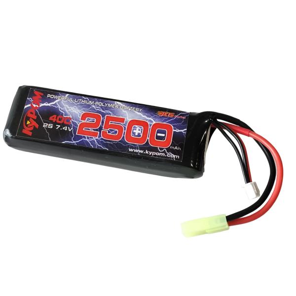 Kypom S電動ガン 7.4V 2500mAh 40C80C リポミニタミヤ コネクター 電動ガン...