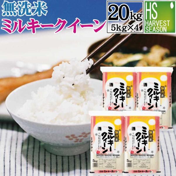 無洗米 20kg 5kg×4袋 ミルキークイーン 福井県産 令和5年産 送料無料