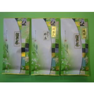 2024年産　　緑茶3種類　深むし茶１本　抹茶入り深蒸し茶１本　抹茶入り棒茶１本　1００ｇ詰×3袋　令和6年産（１番茶新芽農薬を散布していません）