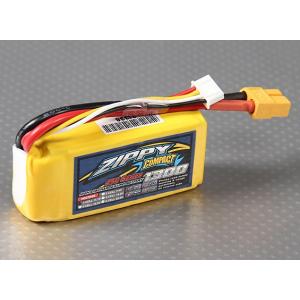 Compact 11.1V 1300mAh 25C35C ZIPPY リポリチウムポリマーバッテリー