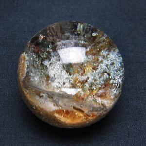 【天然石】ガーデン水晶(344g)、丸玉 ガーデンクォーツ（庭園水晶） 丸玉 57mm t100-4831 : 誠安天然石専門