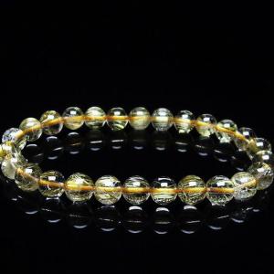 GOLD STONE 千層 ガーデンクォーツ ブレスレット 17mm 1点もの 大玉