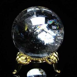 パワーストーン 天然石 虹入りヒマラヤ水晶丸玉34mm t2...