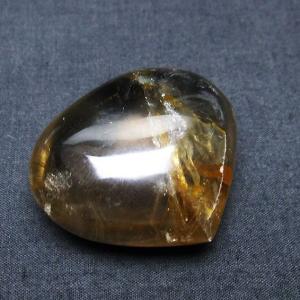 パワーストーン 天然石 ライトニング水晶ハート置物 t387-13762｜hsk-stone