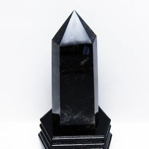 パワーストーン 天然石 モリオン 純天然 黒水晶 六角柱 t401-4558