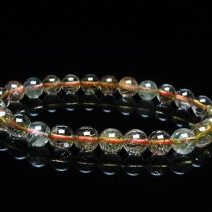 パワーストーン 天然石 ルチル水晶ブレスレット8mm t308-2234 : H.S.K