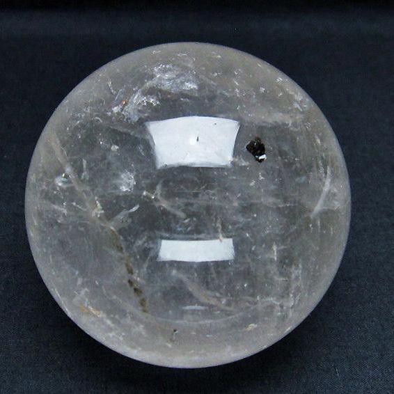 パワーストーン ライトニング水晶丸玉77mm t529-5497 天然石