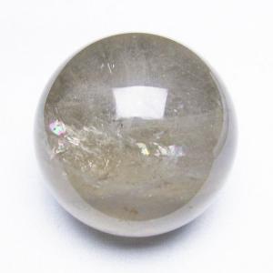 パワーストーン 天然石 虹入りライトニング水晶丸玉66mm t529-5522｜hsk-stone