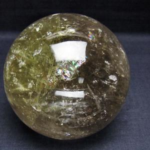 1.7Kgパワーストーン 天然石 シトリン水晶丸玉 110mm t529-5922