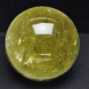シトリン 丸玉 虹入り 66mm シトリンクォーツ スフィア 一点物 [送料