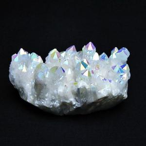 パワーストーン 天然石 レインボーオーラ水晶クラスター t693-4632