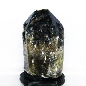 スモーキークォーツ 六角柱 煙水晶 7.1Kg 台座付属 送料無料 一点物