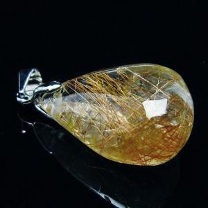 パワーストーン 天然石 ルチルクォーツ（金針ルチル水晶）ペンダント t86-6576