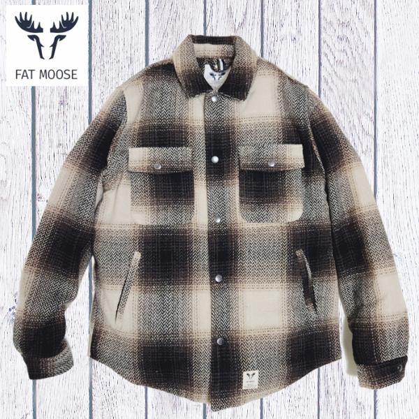 【ポイント5倍】FATMOOSE チェックオーバーシャツ ジャケット アウター 断熱 おしゃれ 大人...