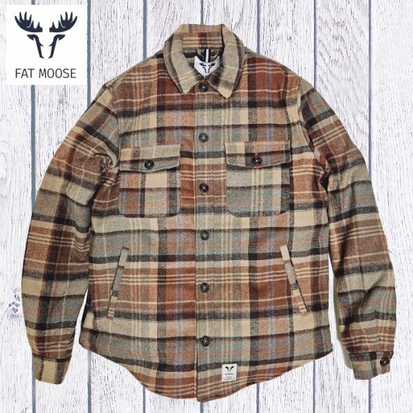 【ポイント5倍】FATMOOSE チェックオーバーシャツ ジャケット アウター 断熱 おしゃれ 大人...